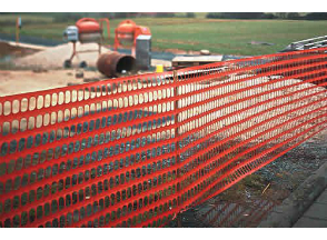 Orange safety fencing 1.2 meter high - 80 gram per square meter - price per 50 meter roll