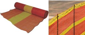 Yellow & Orange Barrier fencing 1 meter high 50gsm  in 50 meter rolls