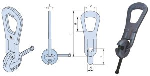 Tilt-up or Precast Lifting Ring Clutch TPA-R1 with release shackle