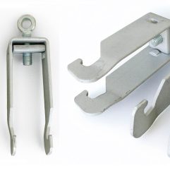 Formwork B and C Clamps with eye bolt and plate are used to connect panels to channels to achieve accurate alignment.